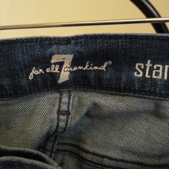 7FOR ALL MANKIND STANDARD MEN JEANS STRETCH STRAIGHT SZ 34 X32 NW - Picture 3 of 6